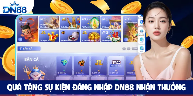 Quà tặng sự kiện đăng nhập DN88 nhận thưởng